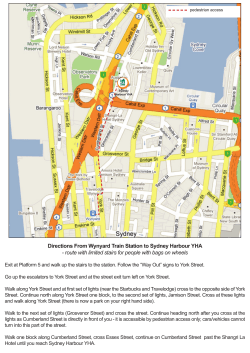 Directions From Wynyard Train Station to Sydney Harbour YHA