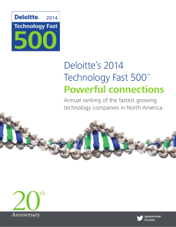 Deloitte`s 2014 Technology Fast 500