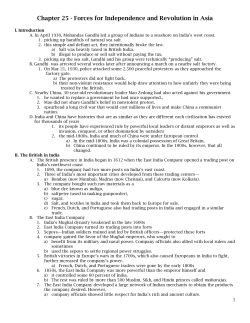 Chapter 25 - Forces for Independence and Revolution in Asia