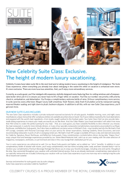 New Celebrity Suite Class - Royal Caribbean Cruise Lines