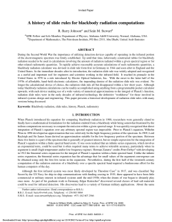 A history of slide rules for blackbody radiation computations (PDF