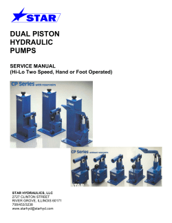 dual piston hydraulic pumps