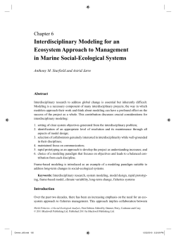 Interdisciplinary Modeling for an Ecosystem Approach to