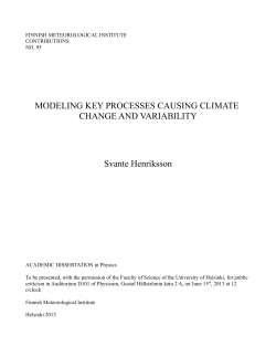 Modeling key processes causing climate change and