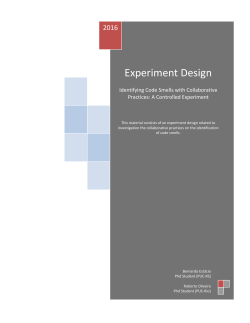 Experiment Design - DI PUC-Rio