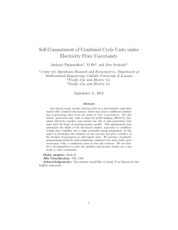 Self-Commitment of Combined Cycle Units under Electricity
