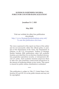 Sufism in Northern Nigeria