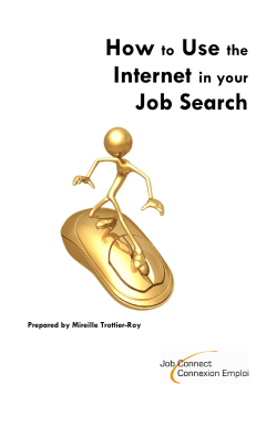 How to Use the Internet in your Job Search