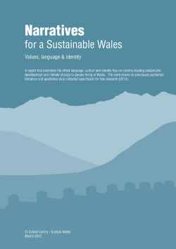 Cynnal Cymru`s SD Narratives report