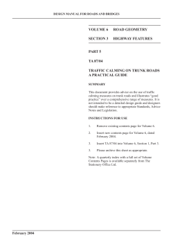 ta 87/04 - Standards for Highways