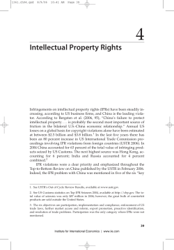Intellectual Property Rights - Peterson Institute for International