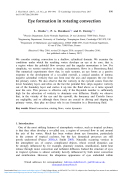 Eye formation in rotating convection