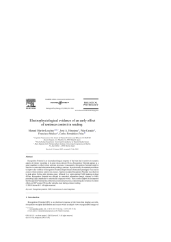 Electrophysiological evidence of an early effect of sentence