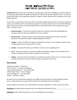 Comparative Essay
