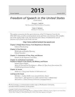 Freedom of Speech in the United States