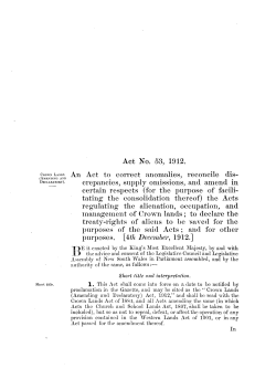 Crown Lands (Amending and Declaratory)