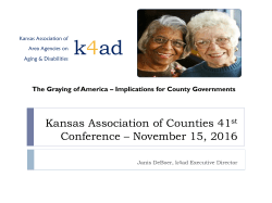 The Graying of America - Kansas Association of Counties