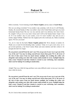 Podcast 26 - Let`s Master English