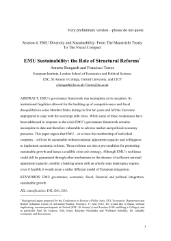 EMU Sustainability - European University Institute