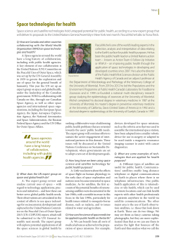 Space technologies for health