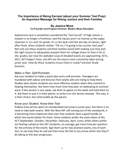 The Importance of Being Earnest (about your Summer Test Prep