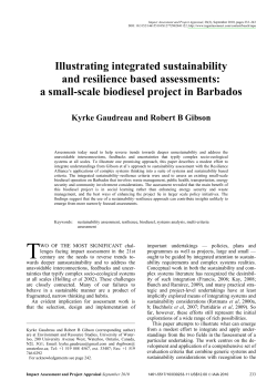 Illustrating integrated sustainability and resilience based assessments