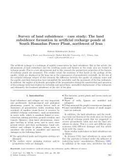 Survey of land subsidence &ndash; case study: The land subsidence