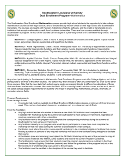 Math 162 - Southeastern Louisiana University