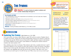 A Exploring Ten Frames