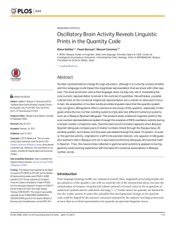 Oscillatory Brain Activity Reveals Linguistic Prints in the Quantity Code