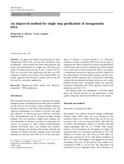An improved method for single step purification of metagenomic DNA