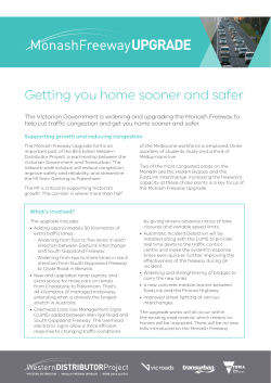 Monash Freeway Upgrade overview (PDF 824kb)