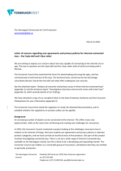 20161206 Letter of concern