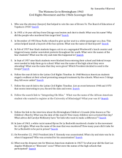 The Watsons Go to Birmingham-1963 Civil Rights