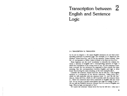 Transcrbtion between Z English and Sentence Logic