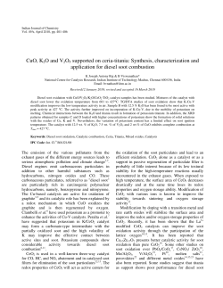 CuO, K2O and V2O5 supported on ceria-titania: Synthesis
