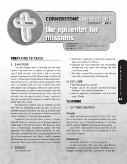 the epicenter for missions the epicenter for missions