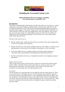 Modelling the Terrestrial Carbon Cycle