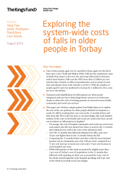 Exploring the system-wide costs of falls in older
