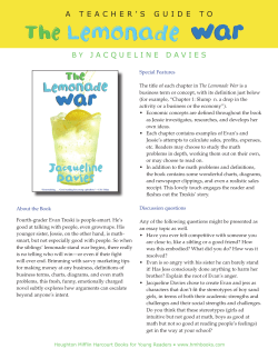 The Lemonade War - Jacqueline Davies