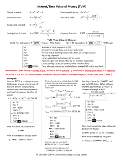 Interest/Time Value of Money (TVM) - Chandler