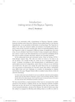 Introduction: making sense of the Bayeux Tapestry