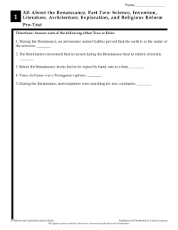 About the Renaissance, Part Two