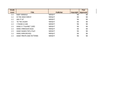Approved Elementary Instructional Materials