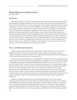 Political Repression and Islam in Iran