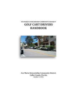 Golf Cart Handbook - Ave Maria Stewardship Community District