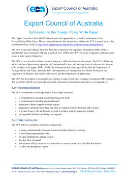 Export Council of Australia - Department of Foreign Affairs and Trade