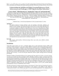 Understanding the Self-Directed Online Learning Preferences