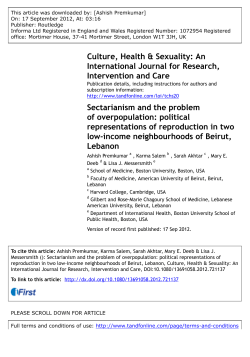 Sectarianism and the problem of overpopulation: Political