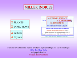 MILLER INDICES